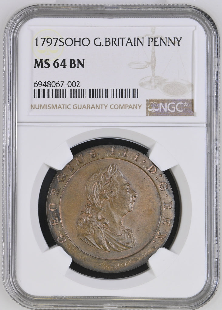 George III 1797 Cartwheel Penny - NGC MS64 – Coopers Coins