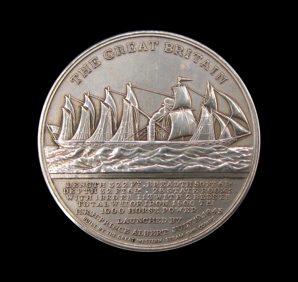 1970 Return of The S.S Great Britain to Bristol 39mm Silver Medal