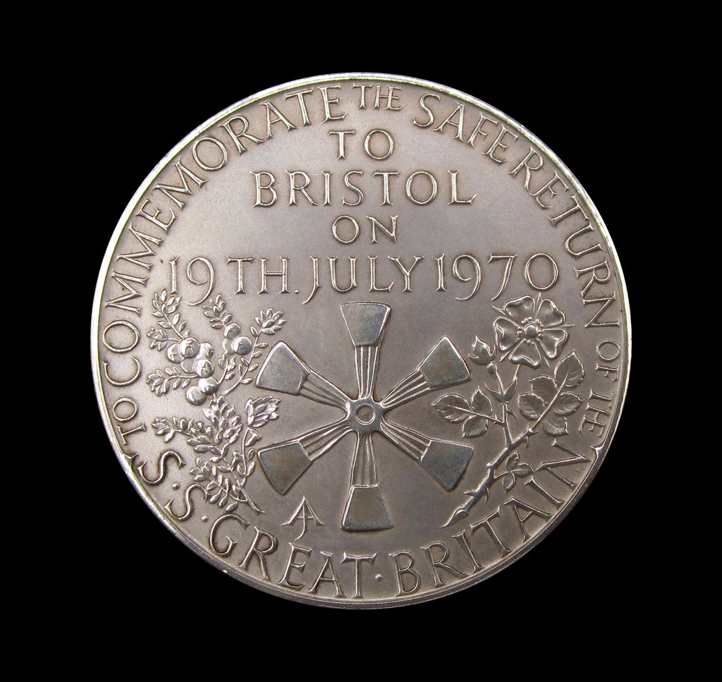 1970 Return of The S.S Great Britain to Bristol 39mm Silver Medal