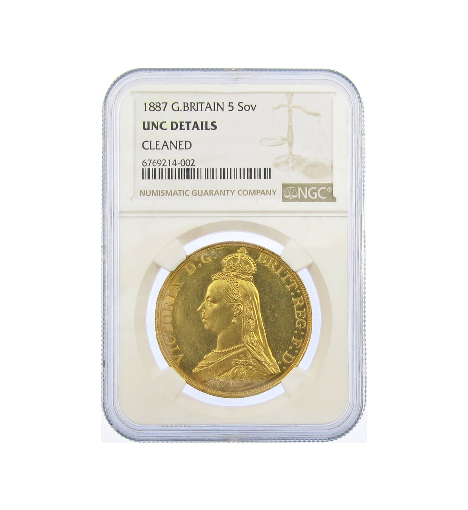 Victoria 1887 Five Pounds NGC UNC Coopers Coins victoria-1887-five-pounds-ngc-unc-coopers-coins