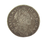 William III 1697 Sixpence - Second Bust - Fair