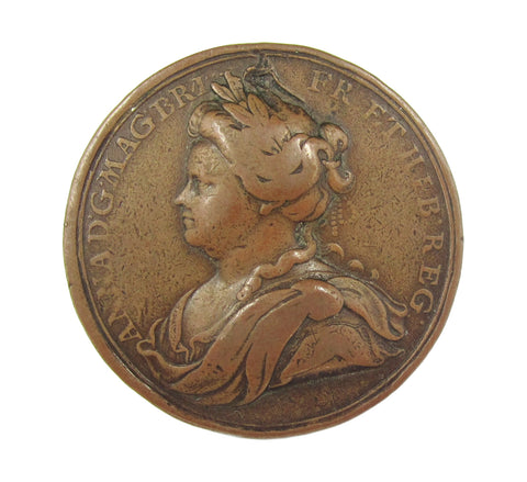 1713 Peace Of Utrecht 35mm Copper Medal - By Croker