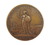 1713 Peace Of Utrecht 35mm Copper Medal - By Croker