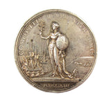 1713 Peace Of Utrecht 35mm Silver Medal - By Croker