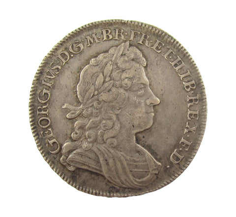 George I 1720 Halfcrown - Unaltered Date - GVF