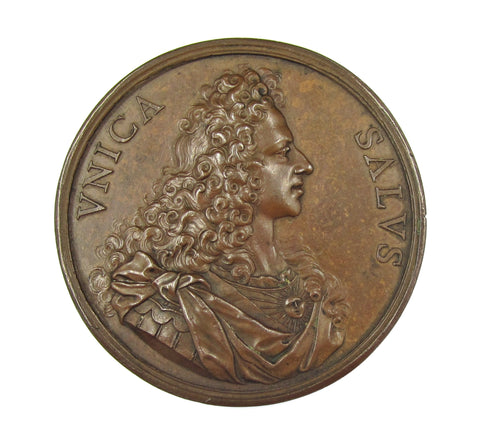 1721 Prince James III The Only Safeguard 50mm Medal - By Hamerani