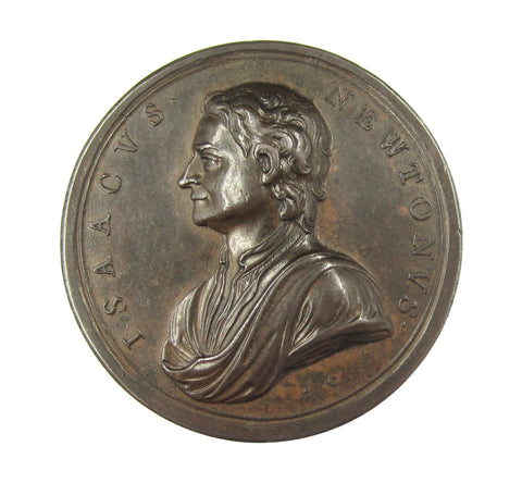 1727 Death Of Isaac Newton 51mm Bronze Medal - By Croker