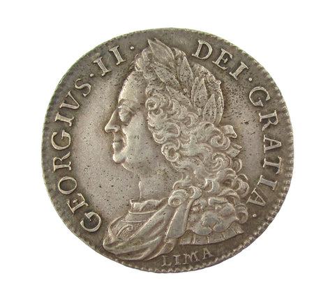 George II 1746 Halfcrown - LIMA - GVF