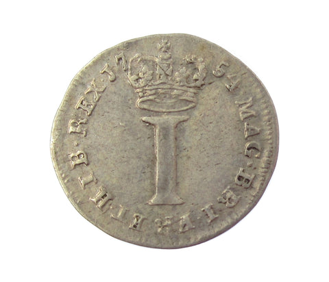 George II 1754 Maundy Penny - GVF