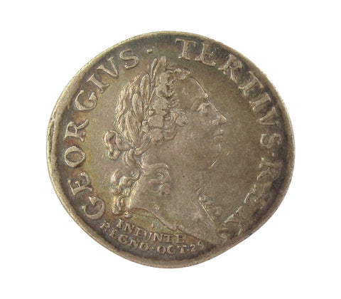 1761 George III & Charlotte Coronation 27mm Silver Medal