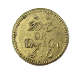 1772 George III Brass Guinea Coin Weight