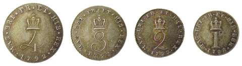 George III 1792 'Wire Money' Full Maundy Set