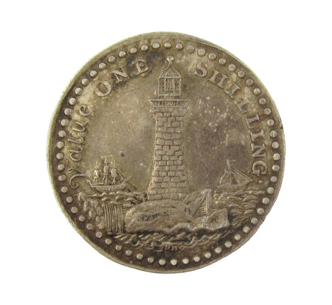 c.1810 Devon One Shilling Silver Token - GVF
