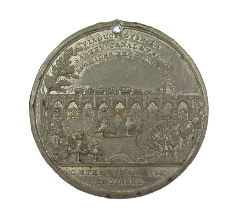 1830 Liverpool & Manchester Railway Opened 45mm Medal - By Ottley