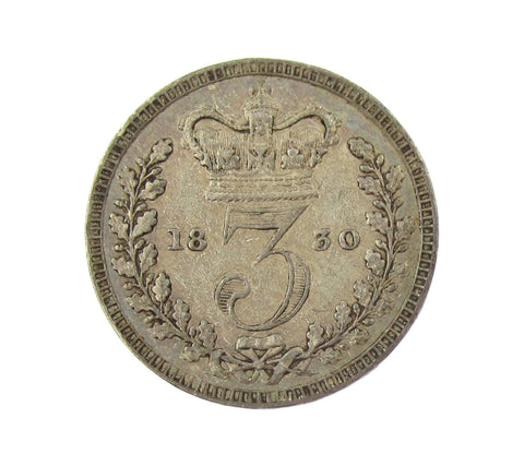 George IV 1830 Maundy Threepence - VF