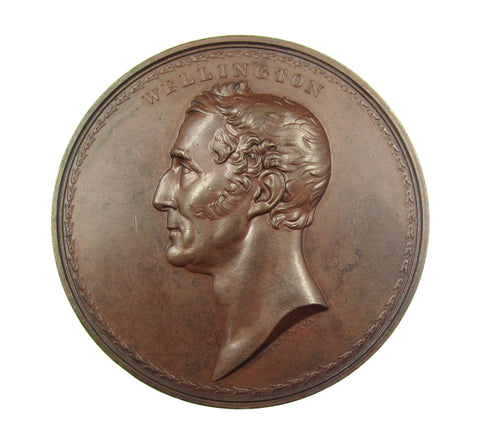 1839 Duke Of Wellington Cinque Ports 55mm Medal - By Wyon