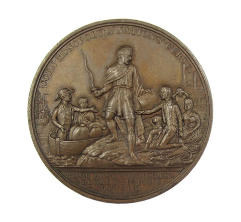 1846 Repeal Of The Corn Laws 54mm Medal - By Allen & Taylor