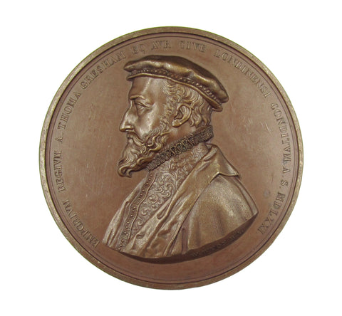 1844 Opening Of The Royal Exchange 74mm Bronze Medal - By Wyon