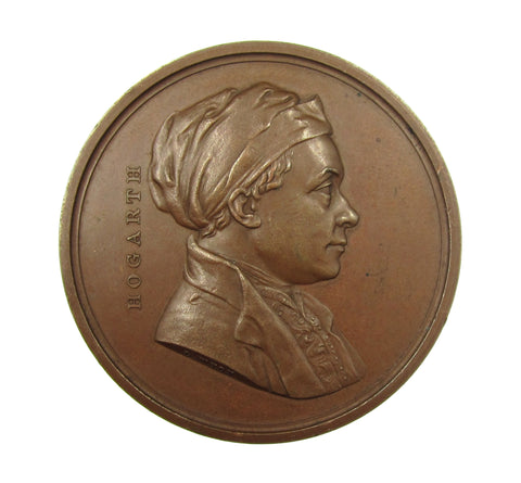 1848 William Hogarth Art Union Of London 55mm Medal - By Wyon