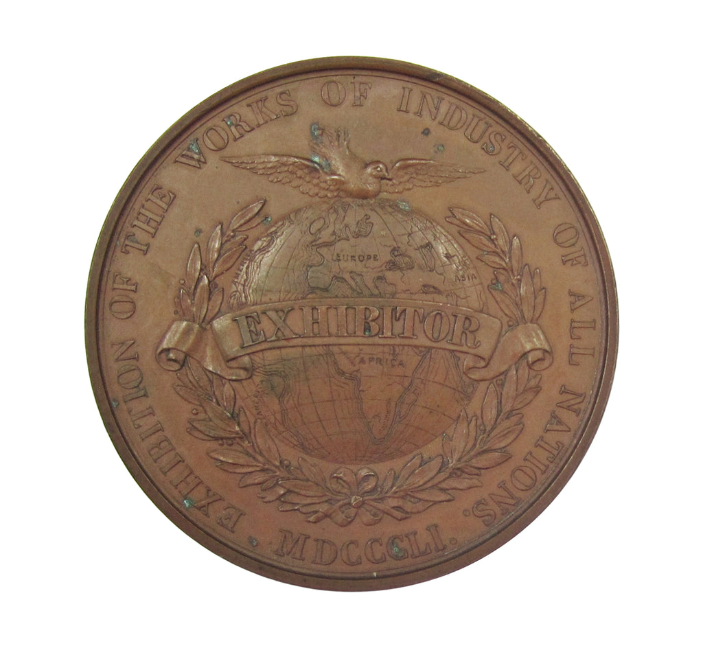 1851 Great Exhibition Exhibitor Medal By Wyon Coopers Coins 1851-great-exhibition-exhibitor-medal-by-wyon-coopers-coins