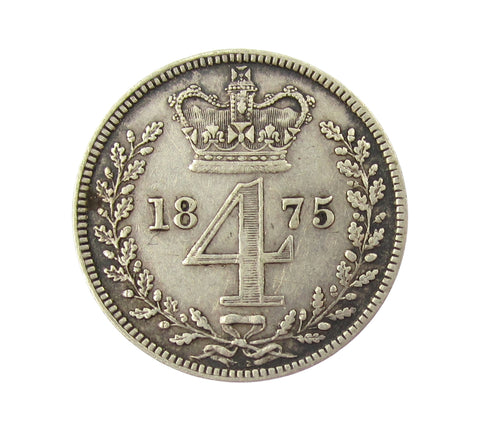 Victoria 1875 Maundy Fourpence - VF