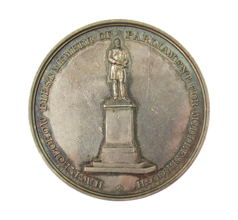 1881 H.W Bolckow Statue 45mm Silver Medal - By Kirkwood