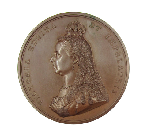 1887 Victoria Jubilee 77mm Bronze Cased Medal - By Boehm