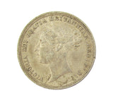 Victoria 1887 Young Head Sixpence - GVF