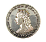 1887 Golden Jubilee Glorious Reign 38mm Silver Medal - By Wyon