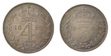 Victoria 1898 Maundy Fourpence & Threepence - UNC
