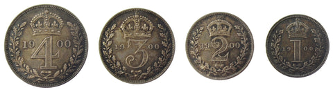 Victoria 1900 Full Maundy Set - Cased