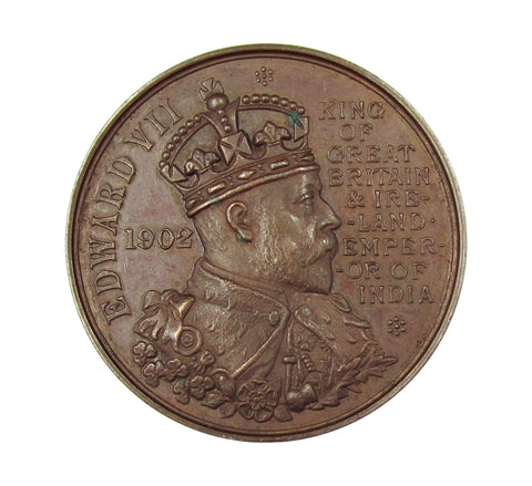 1902 Edward VII Coronation 38mm Medal - By Moore