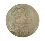 1902 Edward VII Coronation 46mm Silver Medal - R Thorne & Sons