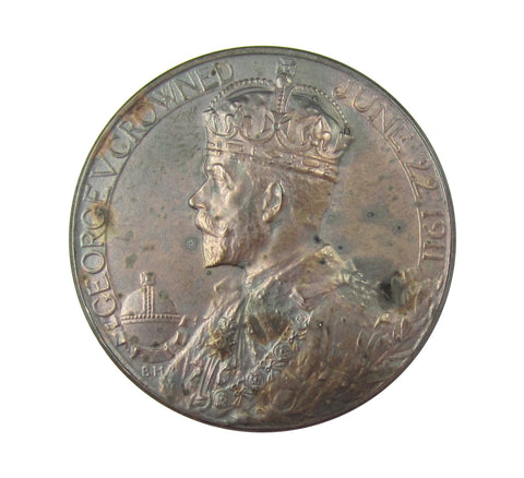 1911 George V Coronation 31mm Silver Medal - With Envelope