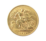 George V 1914 Half Sovereign - GVF