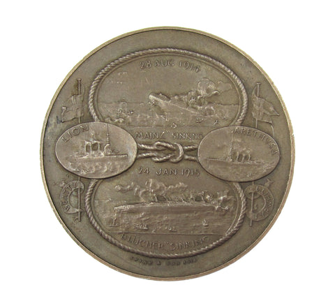 1915 Heligoland Bight & Dogger Bank 45mm Silver Medal - By Spink & Son