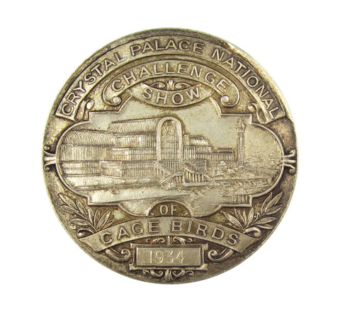 1934 Crystal Palace National Challenge Show Of Cage Birds Silver Medal