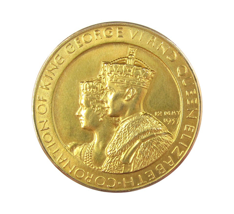 1937 George VI Coronation 36mm Borough Of Dudley Gold Medal