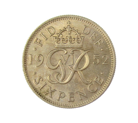 George VI 1952 Sixpence - EF