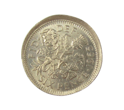 Elizabeth II 1965 Sixpence - Major Mint Error