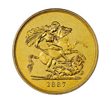 Victoria 1887 Five Pounds - NGC UNC