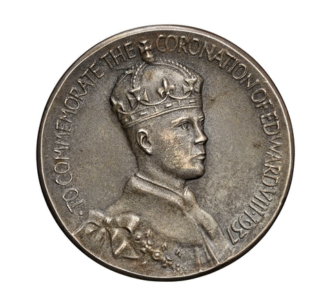 1937 Edward VIII Coronation 32mm Silver Medal - NGC MS63
