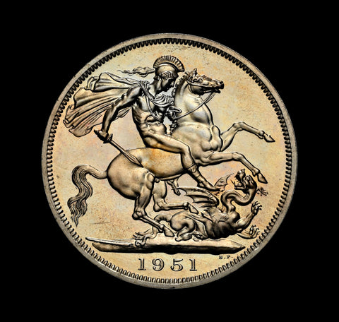 George VI 1951 Festival Of Britain Crown - NGC PL66