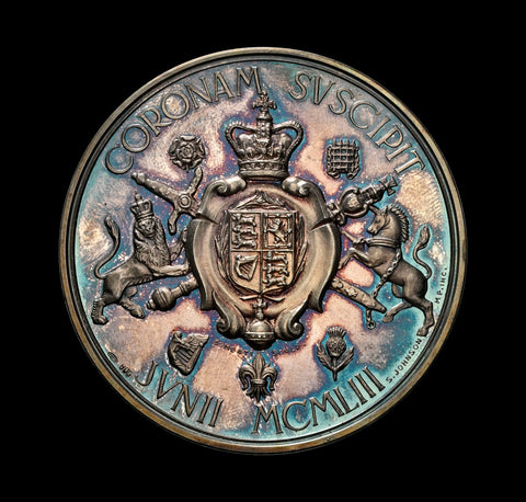 1953 Elizabeth II Coronation 62mm Silver Medal - NGC MS63