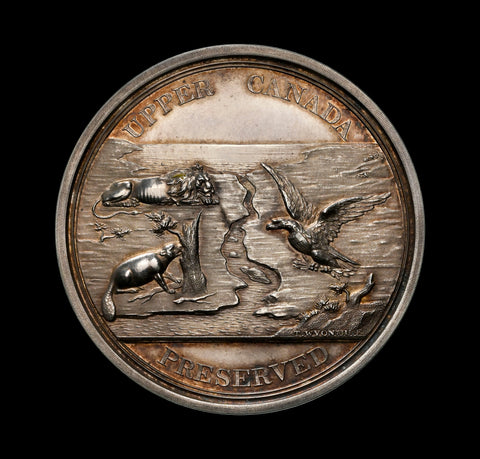 Canada 1812-1815 Upper Canada Preserved 51mm Silver Medal - NGC MS61