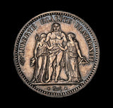 France 1848 A 'Hercules' 5 Francs - NGC AU