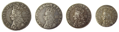 Charles II 1660-1685 Undated Milled Maundy Set
