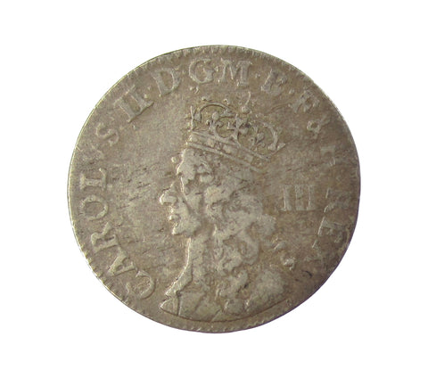 Charles II 1660-1685 Undated Milled Threepence