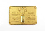 Egypt 1946 Cairo Philatelic Exhibition Gilt Plaque - By Fuchs