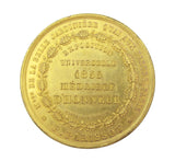 France 1855 Universal Exposition 38mm Gilt Medal - By Caque